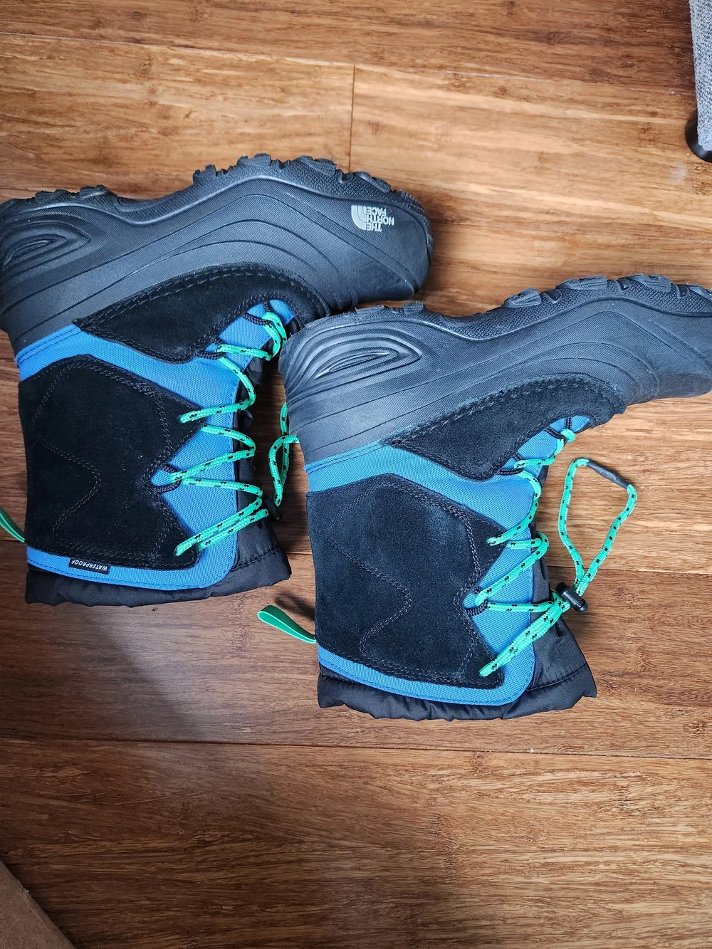 The North Face Z23120 Kids Waterproof Blue Alpenglow V Winter Boots Youth Size 5